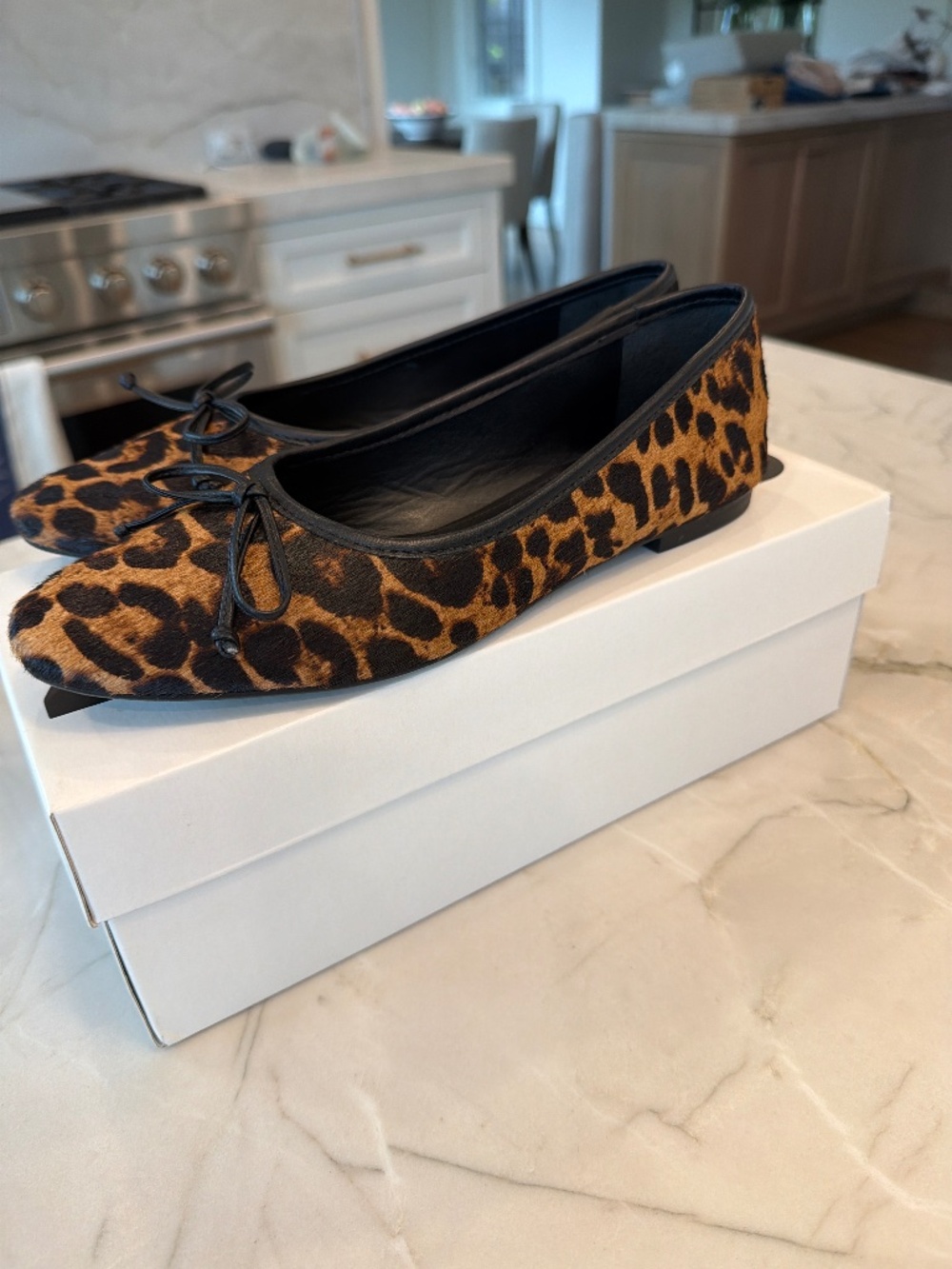 Schutz leopard print ballet flat
